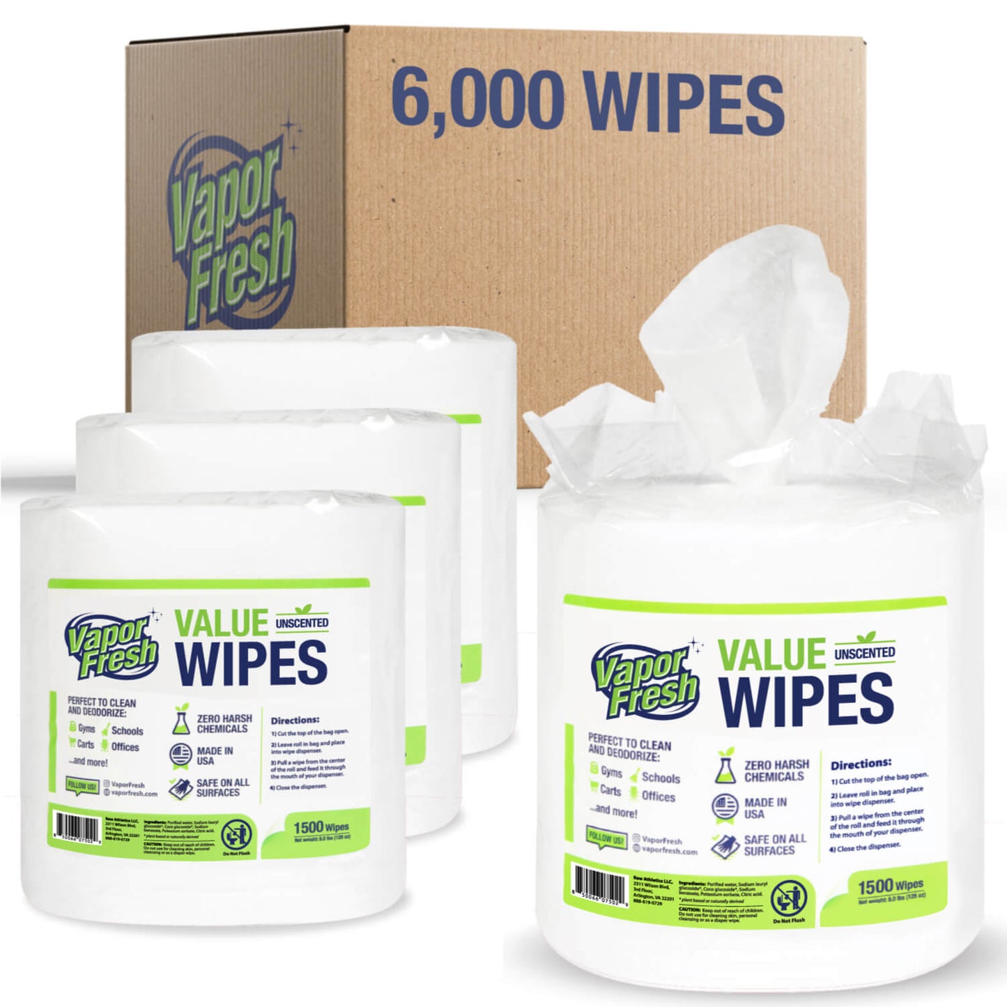 Vapor Fresh® Value Wipes