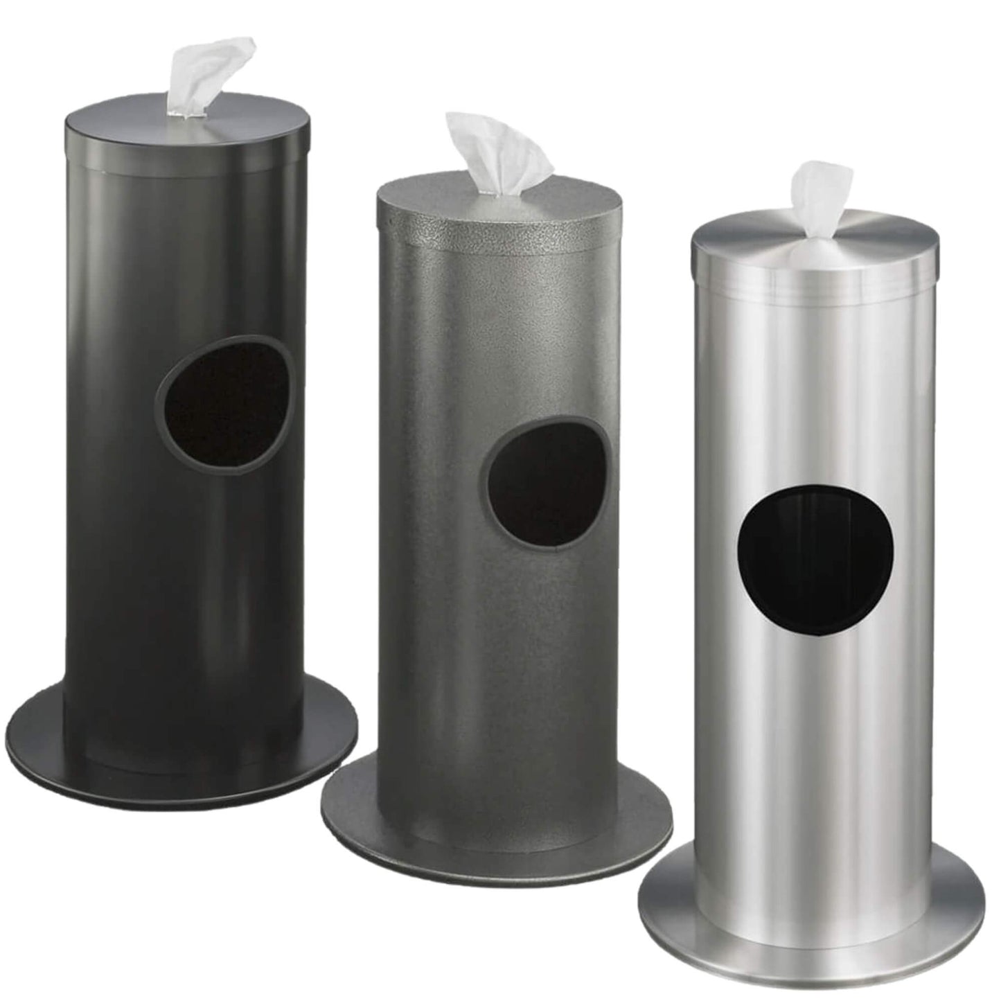 Metal Wipe Dispenser Stand With Trash Bin