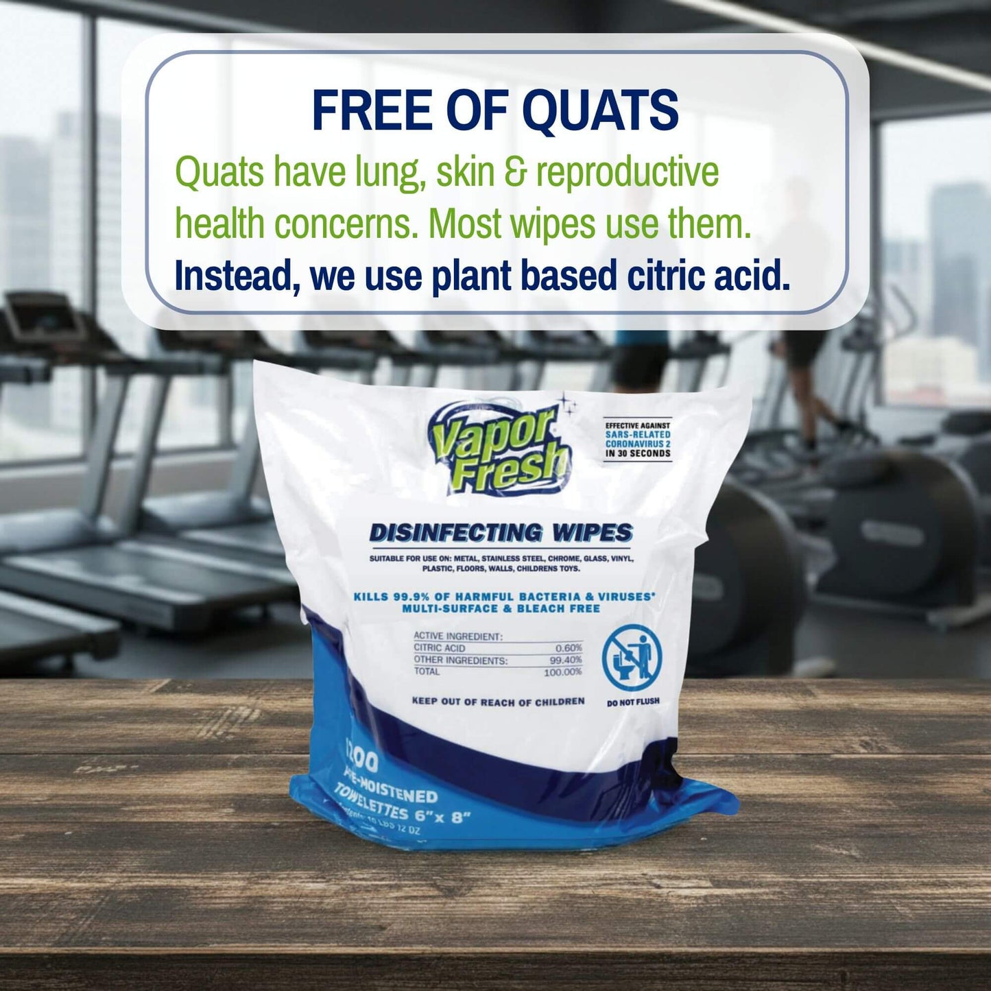 Fitness Equipment Disinfecting Wipes (1200ct)