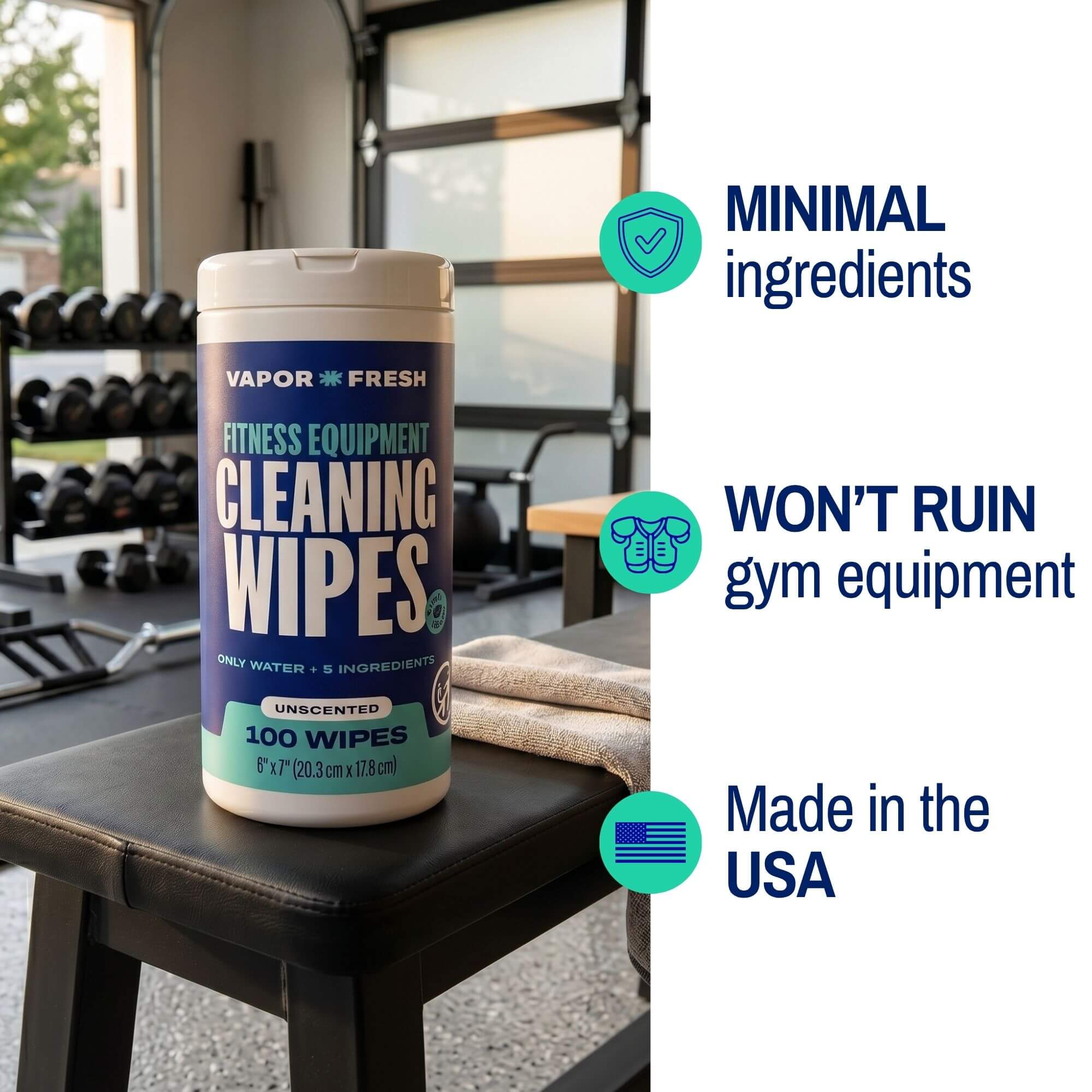 Fitness Equipment Cleaning Wipes