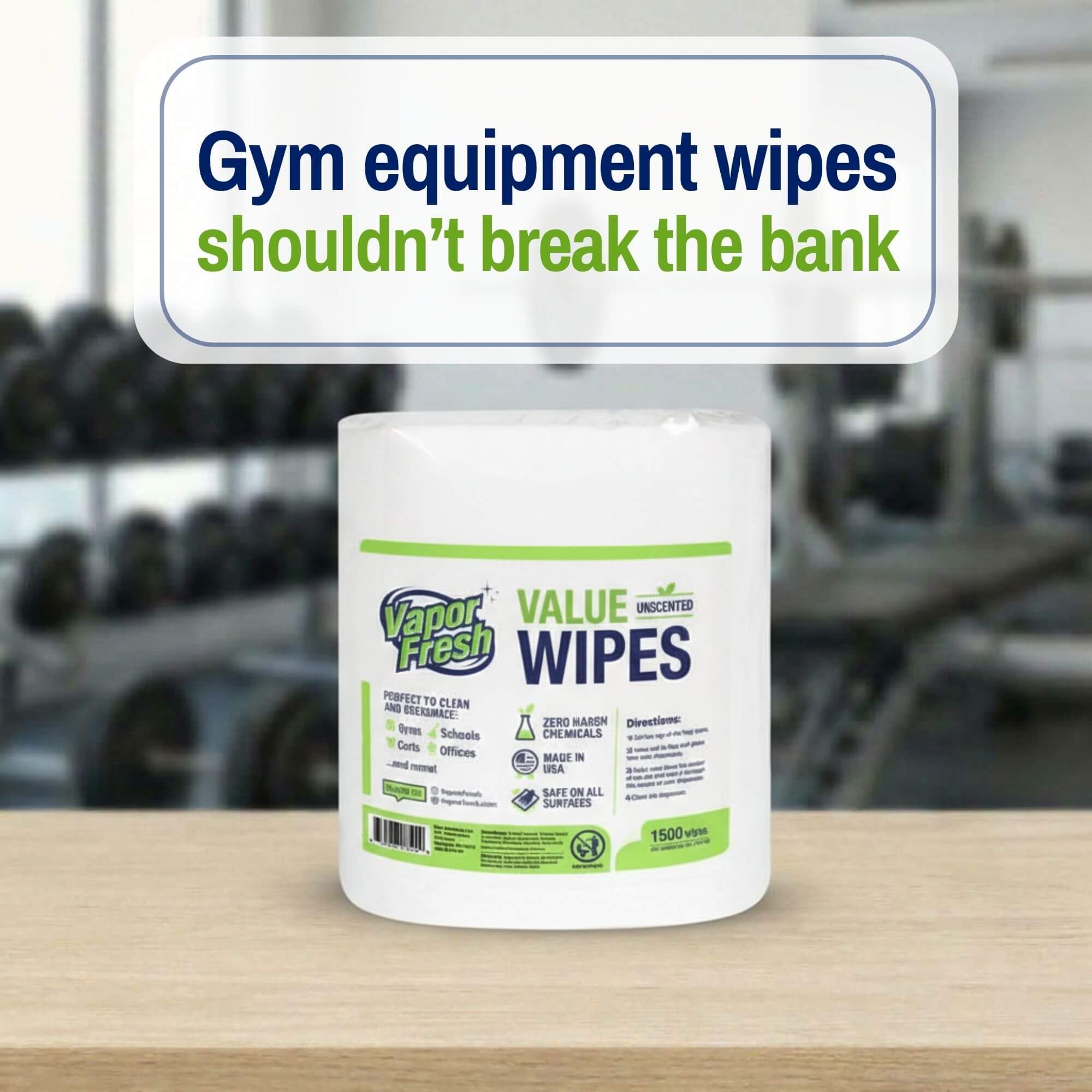 Fitness Equipment Value Wipes (1500ct)