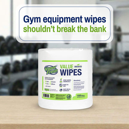 Fitness Equipment Value Wipes (1500ct)