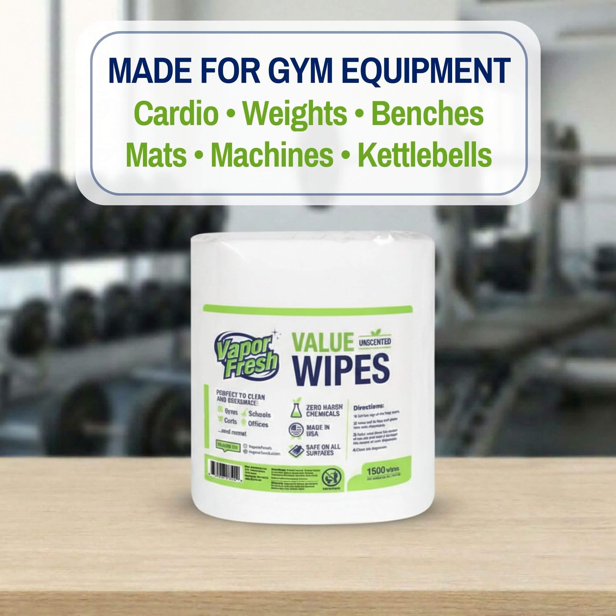 Fitness Equipment Value Wipes (1500ct)