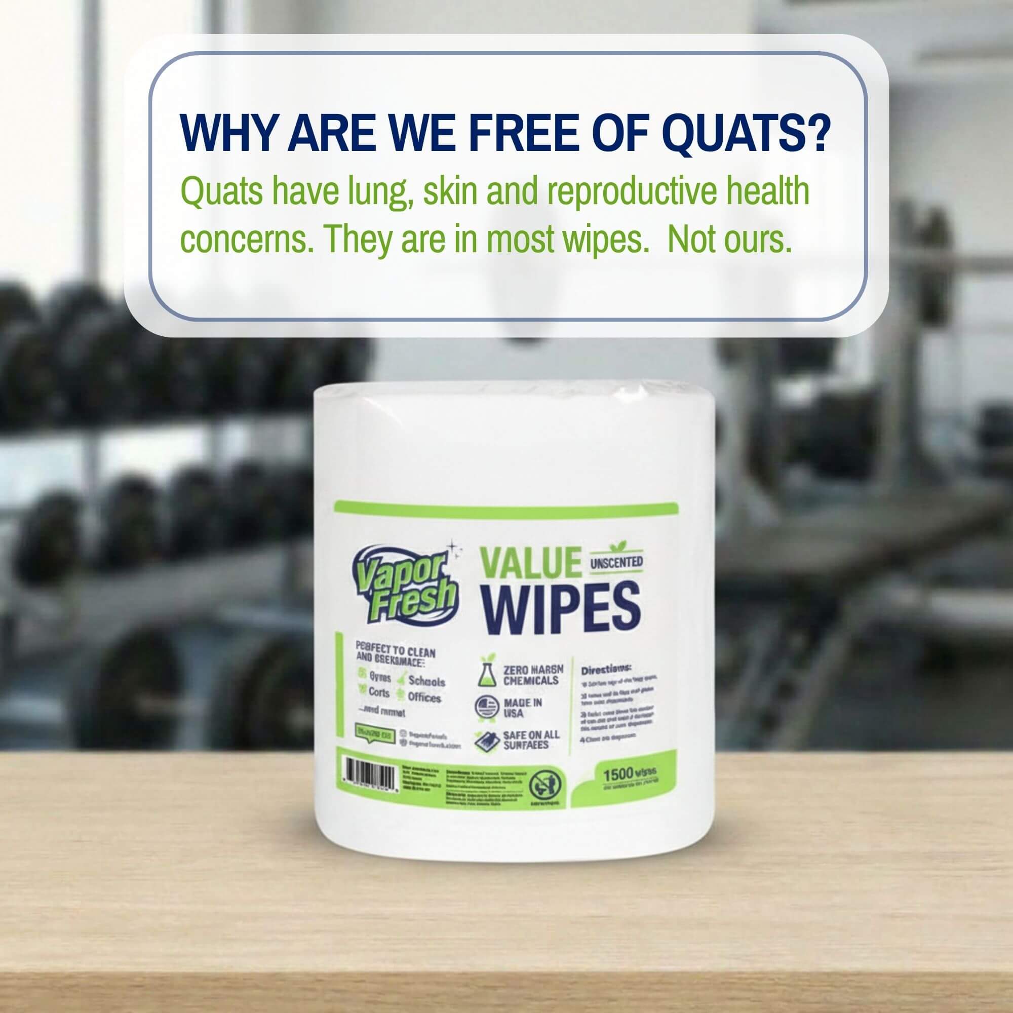 Fitness Equipment Value Wipes (1500ct)