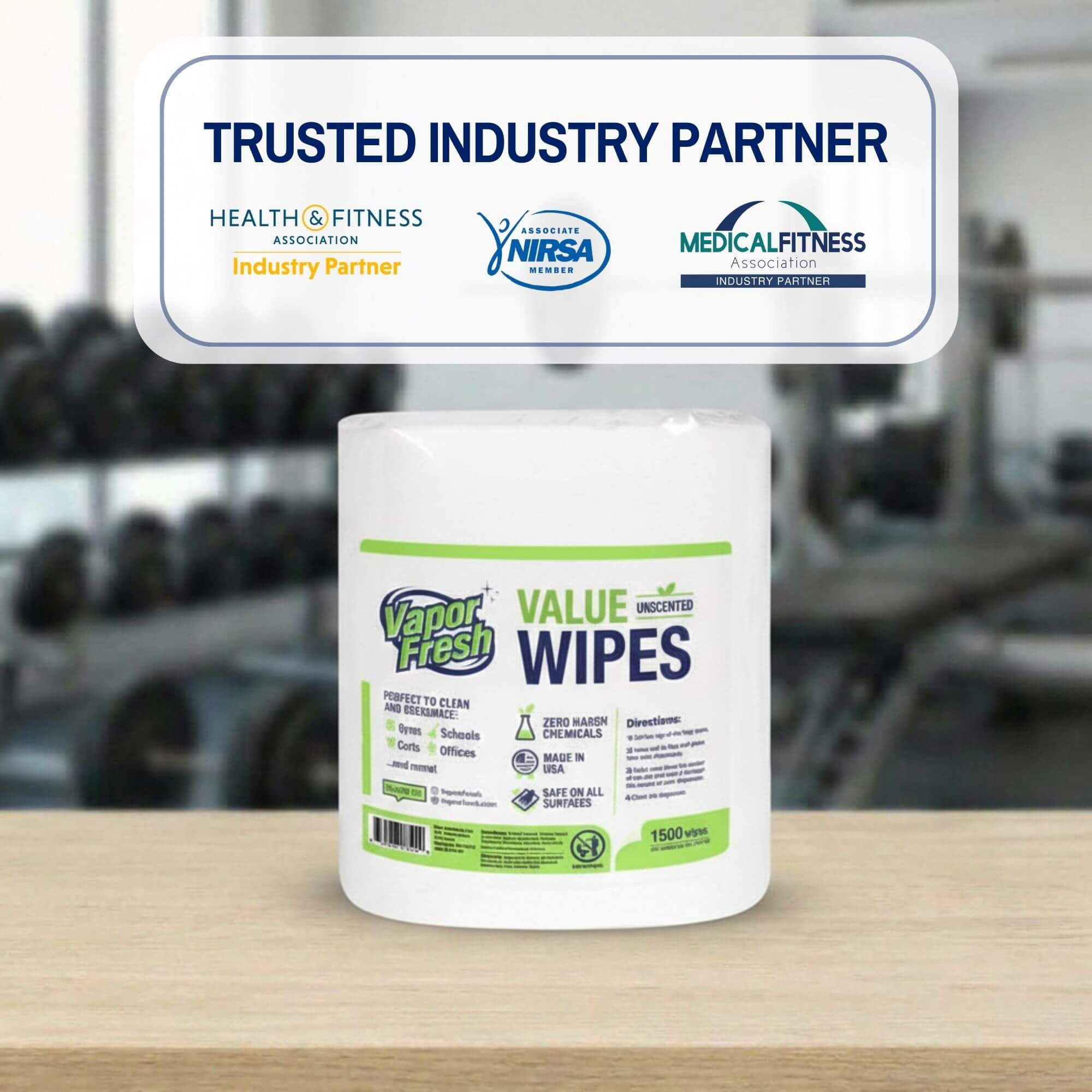 Fitness Equipment Value Wipes (1500ct)