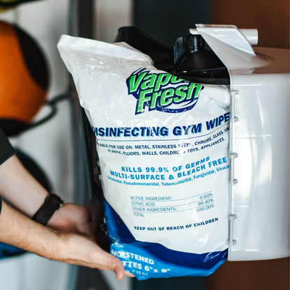 Vapor Fresh® Disinfecting Gym Wipes (1200ct x 4 Refill Rolls)